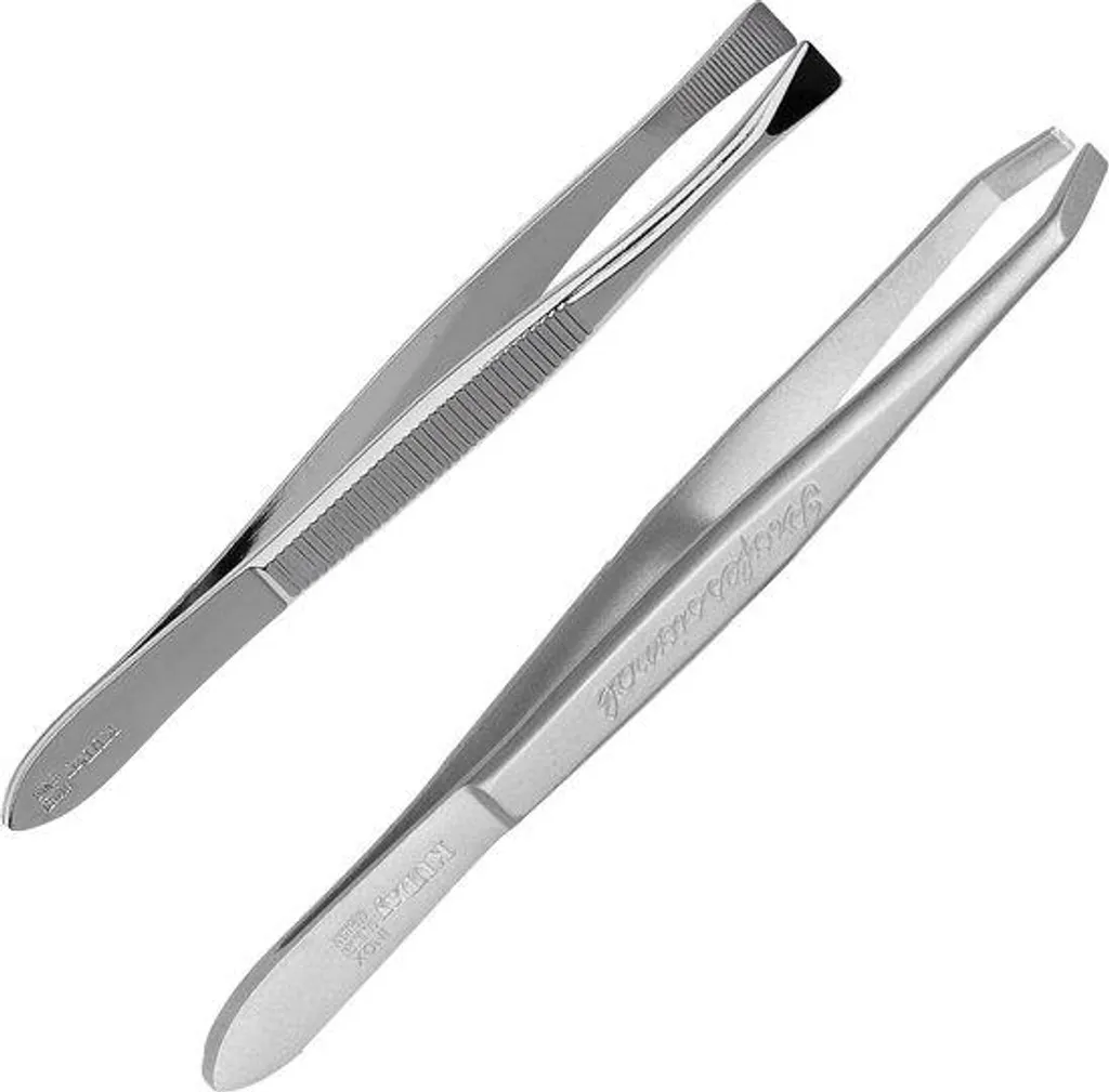 Set de soin sourcils 5 pièces en acier inoxydable avec étui de rangement Pro