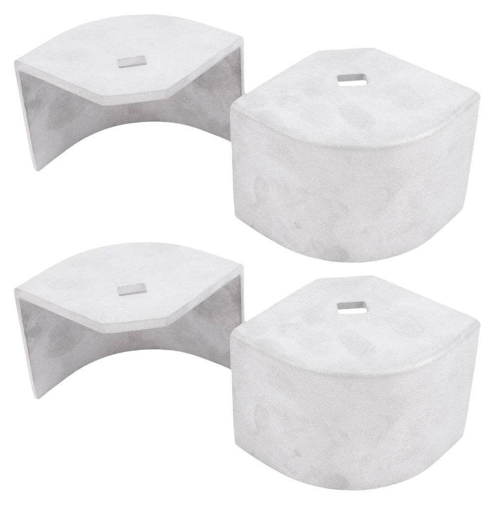 4 Stück Ponton-Boots-Aluminium-Eckkappe für 90° abgerundete 2-1/2 Zoll-2-5/8 Zoll Höhe, 4-1/16 Zoll-4-3/16 Zoll obere Diagonallänge