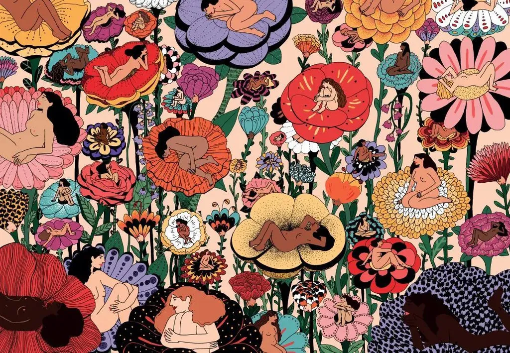 Idée cadeau Puzzle 1000 pièces Femmes Fleurs - Moment de détente à la maison