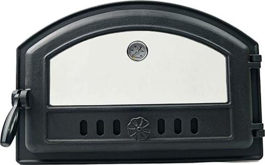 Innbee Backofentür Gusseisen Ofentür Pizzaofentür Steinofentür Glas Thermometer