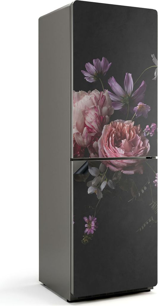 Blumenstrauß im Detail – Magnetische Kühlschrank Abdeckung – Dekorfolie magnetisch Küche – Kühlschrank Magnet Deko – selbstklebende Mag...