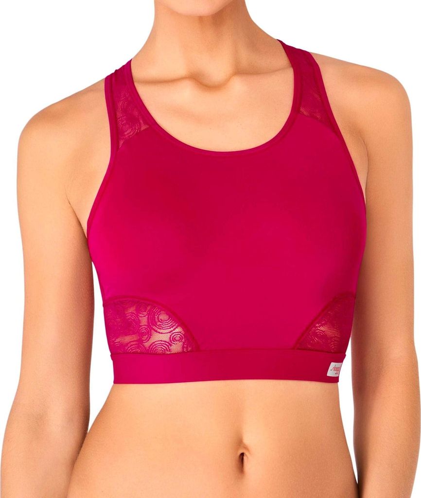 Sloggi Women Move Flex Long top Ohne Bügel Damen BH Sport, Größe: S, Farbe: Rosa (Flashy Pink)