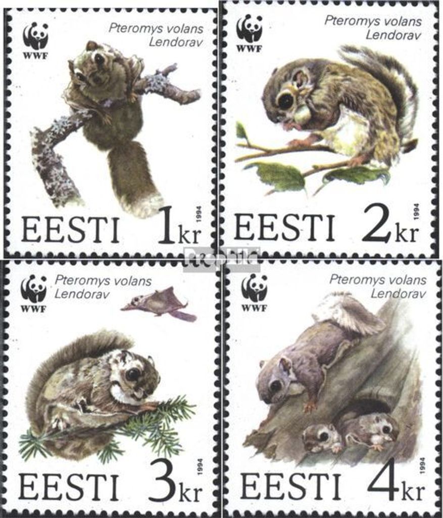 Briefmarken Estland 1994 Mi 229-232 (kompl.Ausg.) gestempelt Gleithörnchen