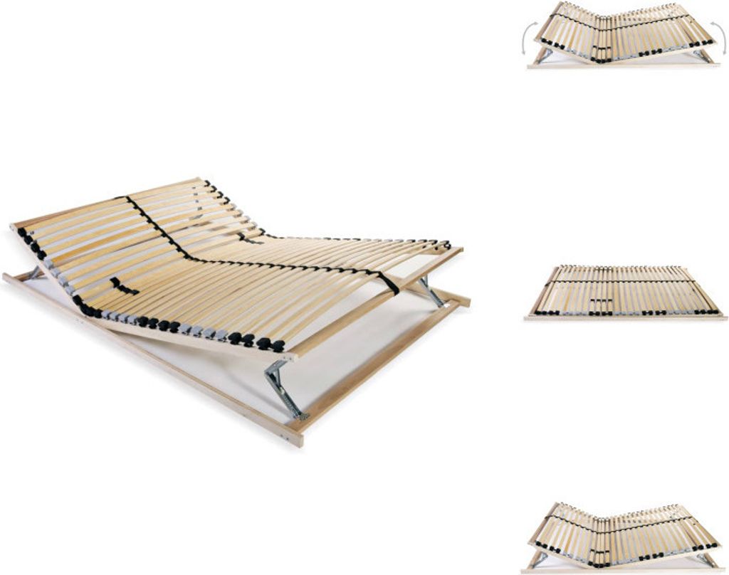 vidaXL Lattenrost mit 28 Latten 7 Zonen 120 x 200 cm - Betten & Bettgestelle
