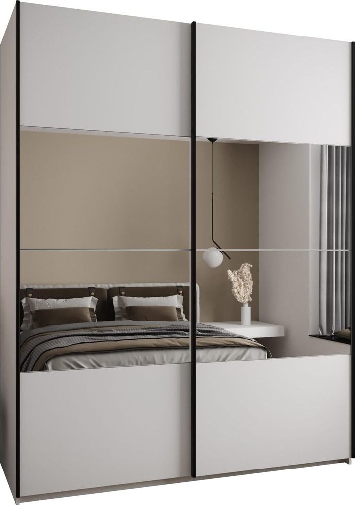 MEBLE KRYSPOL LUX 4 Schrank - 245,5x200x64cm - Weiß, Weiß, Produktbild 