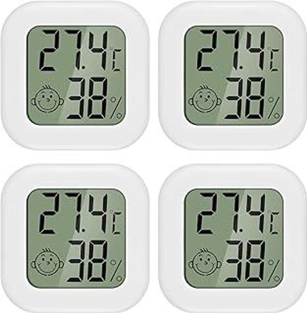 Termometro Interno Mini LCD 4 Pezzi - Speciale Cameretta e Studio