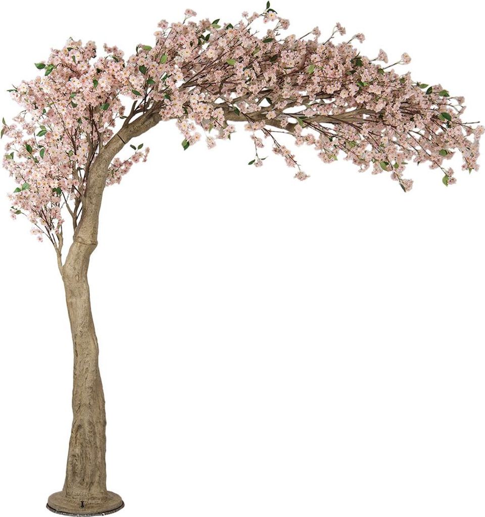 Clayre & Eef Kunst-Kirschblüte 320 cm Grau Weiß Kunststoff