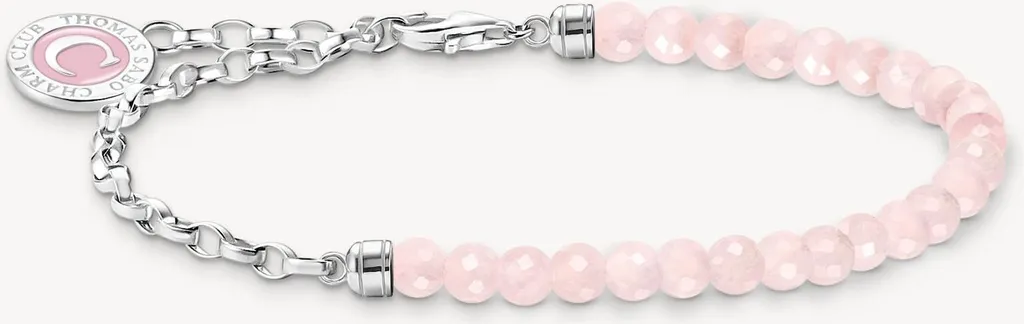 Thomas Sabo Bracciale Donna Argento 925 Quarzo Rosa A2130-067-9-L15v