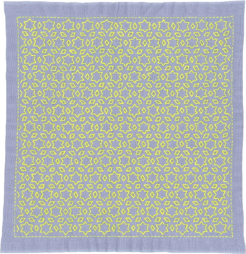 Ricamo Giapponese Sashiko Hitomezashi Kit Olympus Stars & Diamonds