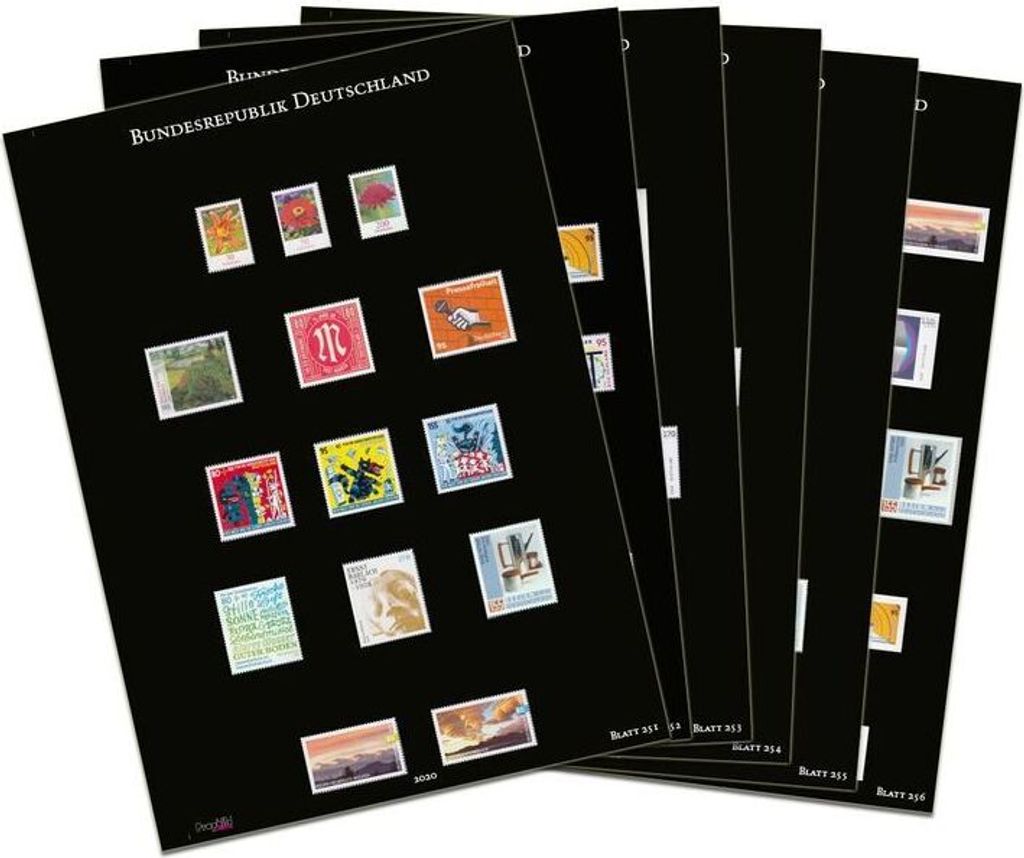 Prophila Collection BRD Nachtrag 2020 - in Farbe auf schwarzem Karton