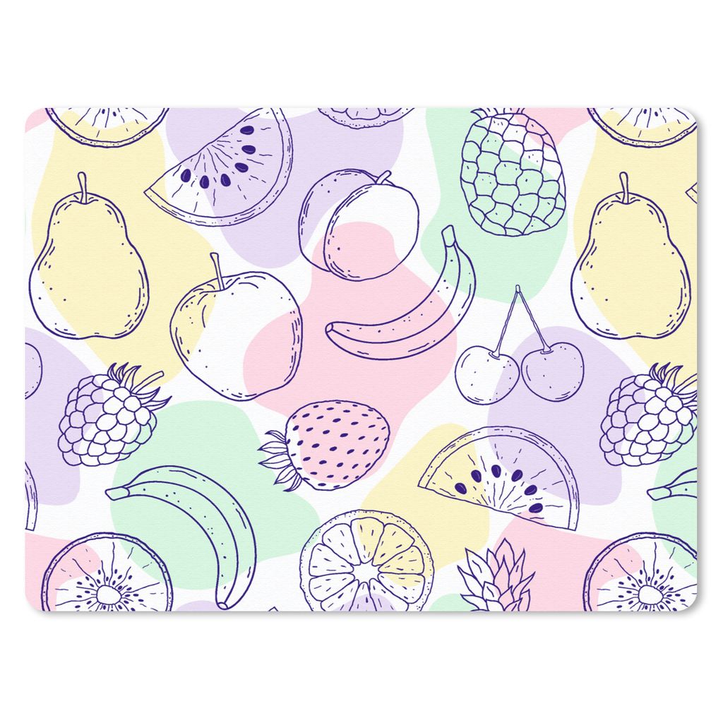 MuchoWow Mauspad Mousepad Muster - Lebensmittel - Sommer 23x19 cm - Mousepads - Maus Mat - Pad - Mausunterlage - Schreibtischunterlage - Mauspad