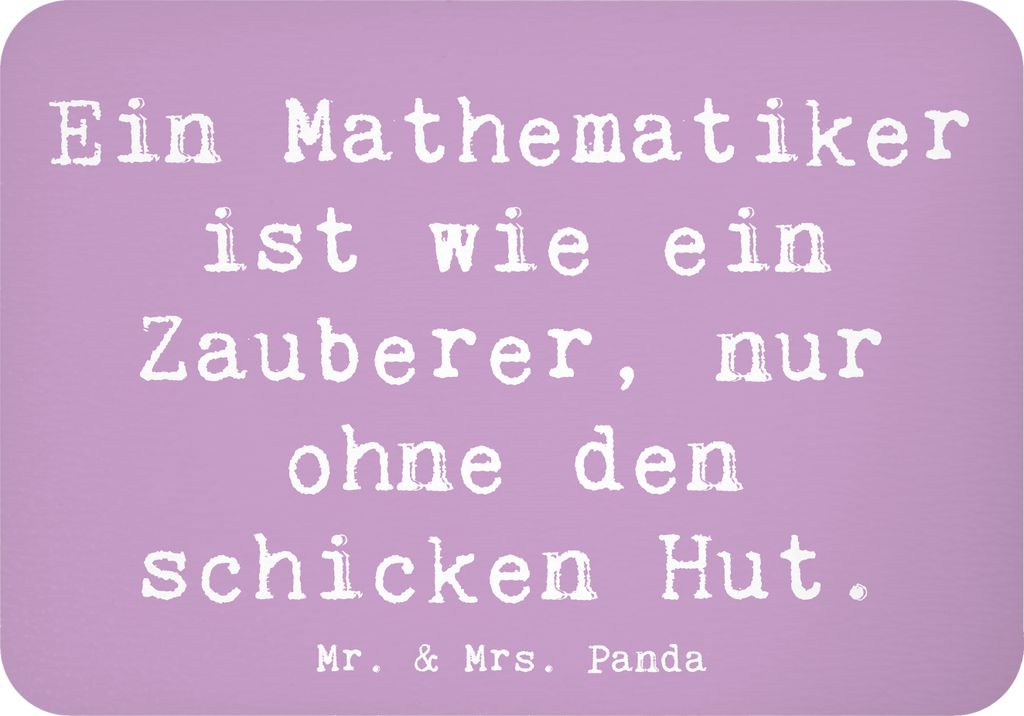 Mr. & Mrs. Panda magnet Spruch Mathematiker Magie - Lavendeltraum - Geschenk, Analyse, Kühlschrankmagnet, Zahlen, Berufsprodukte, Notizhalter, Ber...