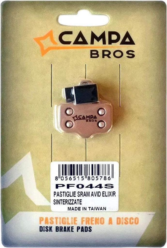 Campa Bros Sram Avid Elixir/force/red Axs/level Tl/ultimate Sinterbremsbeläge Golden Golden One Size