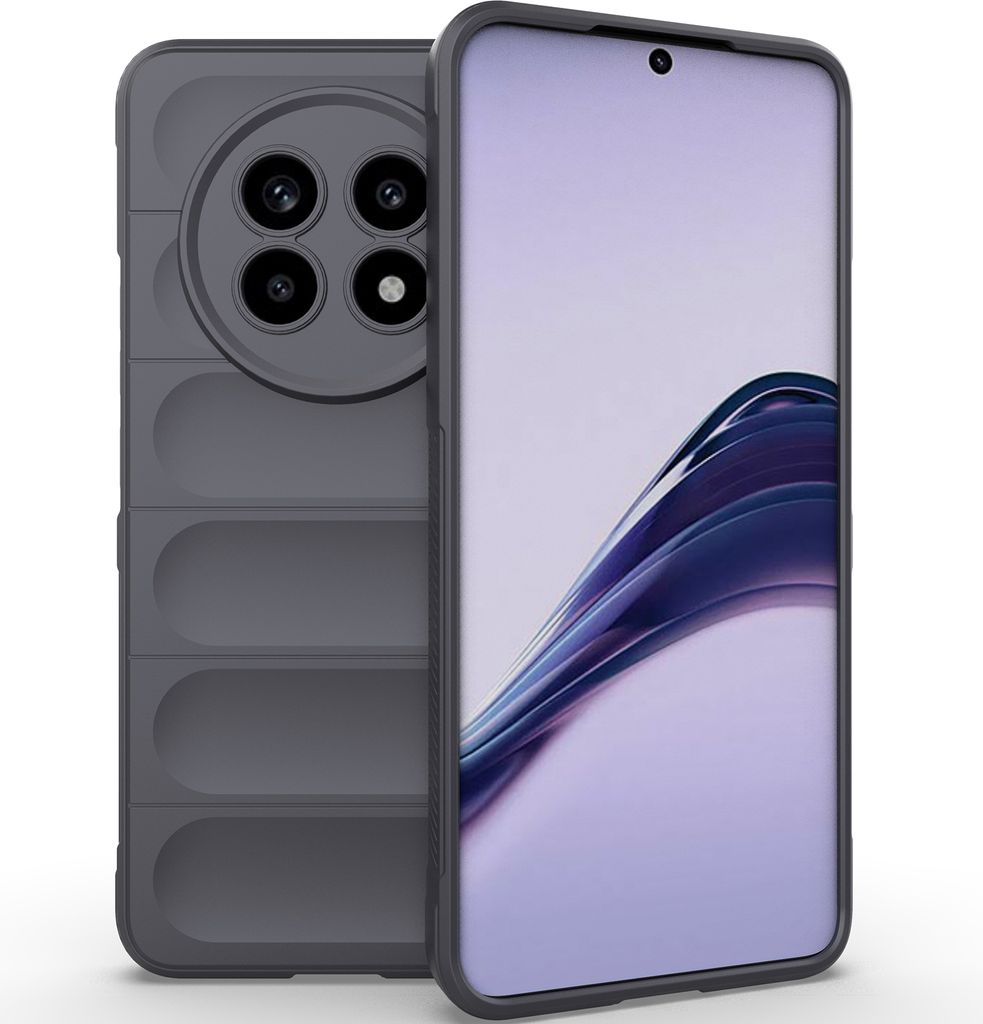Handyhülle für Realme 13 Pro/Realme 13 Pro+ Weich TPU Silikon Stossfest Anti-rutsch Hülle Dunkelgrau