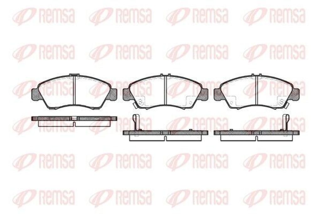 REMSA Bremsbeläge Satz Vorne Bremsklötze für HONDA Jazz II Schrägheck (GD, GE3, GE2) 0419.02