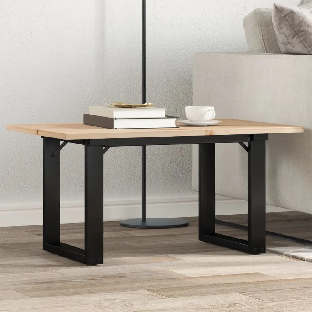 Tavolino Salotto Maison Exclusive 80x50x40cm - Pino e Acciaio Industriale