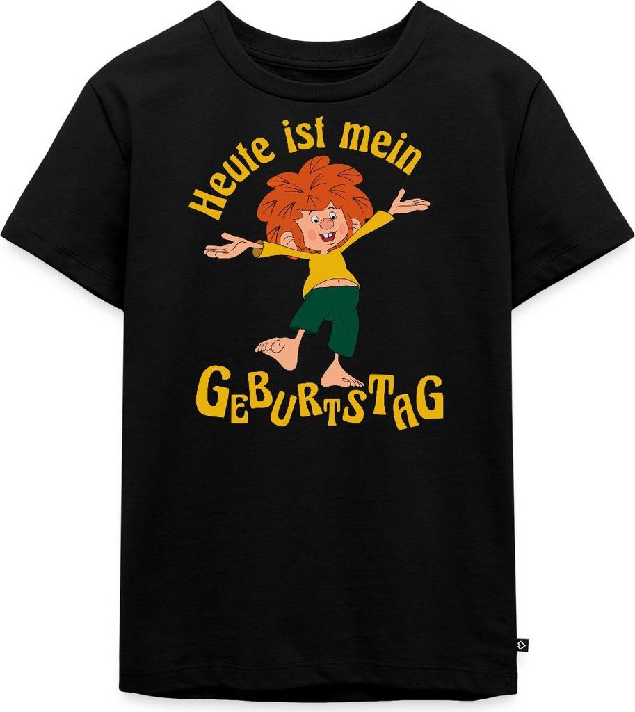 Spreadshirt Pumuckl Mit Spruch Heute ist Mein Geburtstag Kinder Premium T-Shirt, 98/104 (2 Jahre), Schwarz