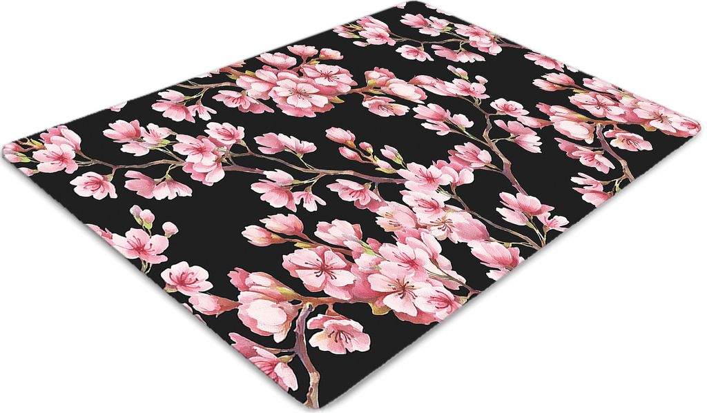 Stuhlunterlage Bürostuhlunterlage 120 cm x 90 cm Bodenmatte Bürostuhlunterlage - Kirschblüten