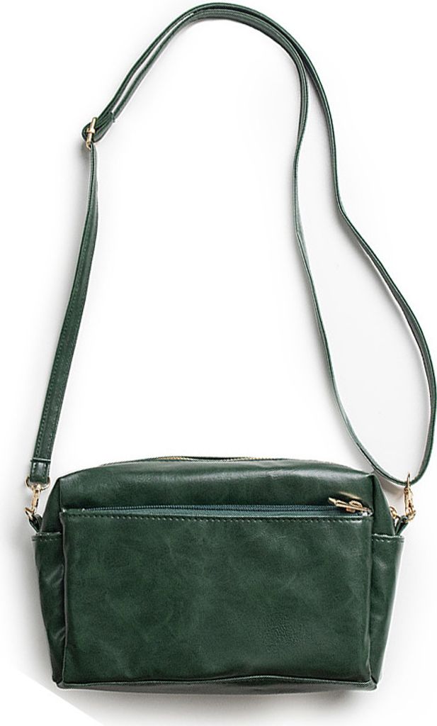 ASKSA Damen Handy Umhaengetasche Veganem Leder Crossbody Schultertasche mit Kartenschlitz Verstellbar Abnehmbar Schultergurt,Gruen