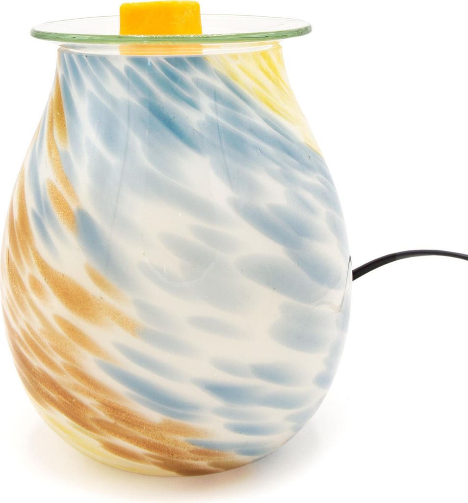 Candle Brothers Duftlampe elektrisch, modern, vielseitig, HxBxT: 20,5x16x16 cm, Keramik, für Wachs & Öl, Porzellan