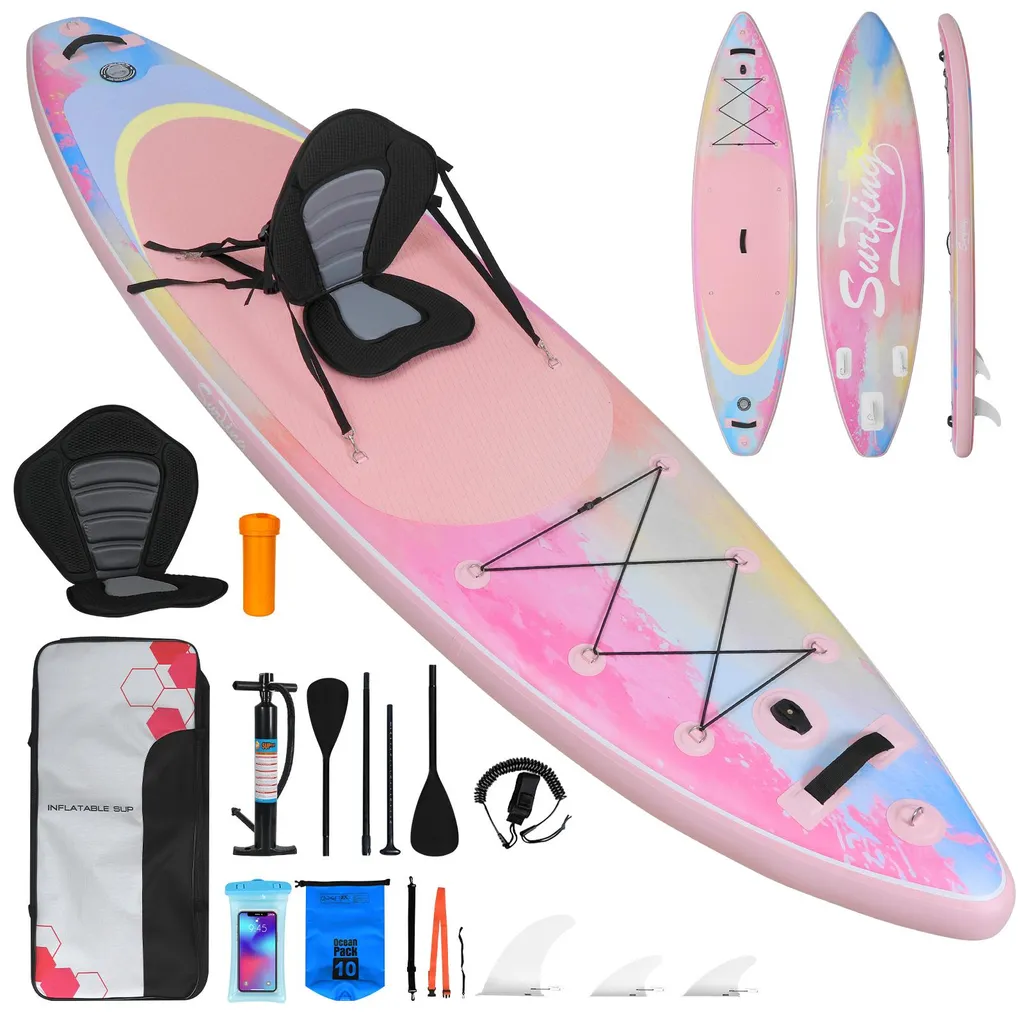Planche de SUP Puluomis 335 cm avec Siège Amovible et Kit Complet Rose