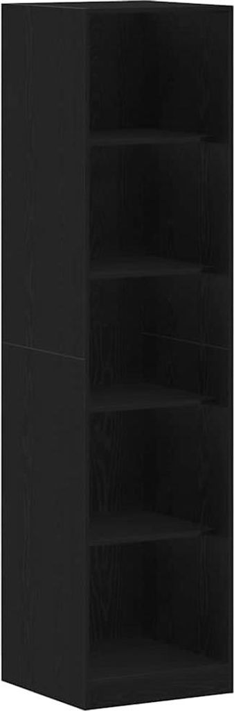 Kleiderschrank mit Regal Schwarz Eichen-Optik 50 x 50 x 200 cm