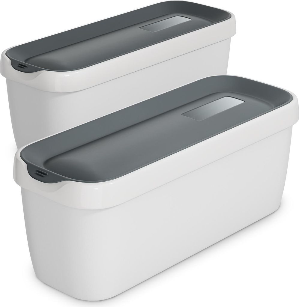 Klarstein Eisbehälter Für Speiseeis – 2x 1,5L, Mit Deckel, Spülmaschinenfest, Kunststoff, Für Selbstgemachtes Eis, Joghurt und Slush-Eis, Sta...