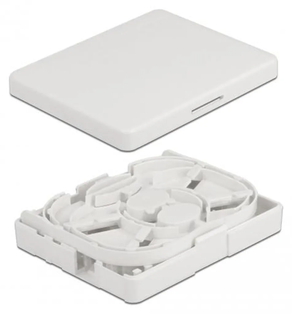 Boîtier FTTH mural DELOCK blanc avec support de fixation pour 2 SC - 6