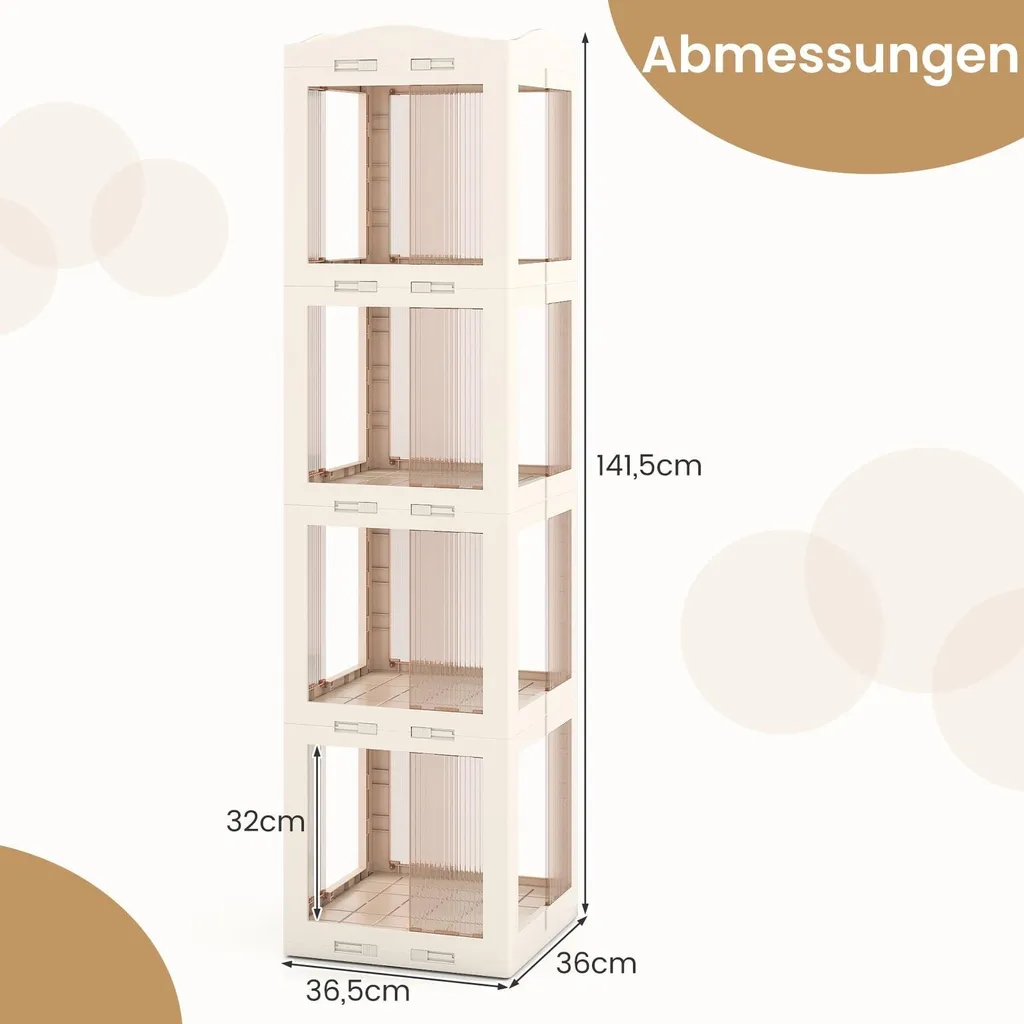 Étagère pivotante d'angle pliable à 3 niveaux blanche série Modulo