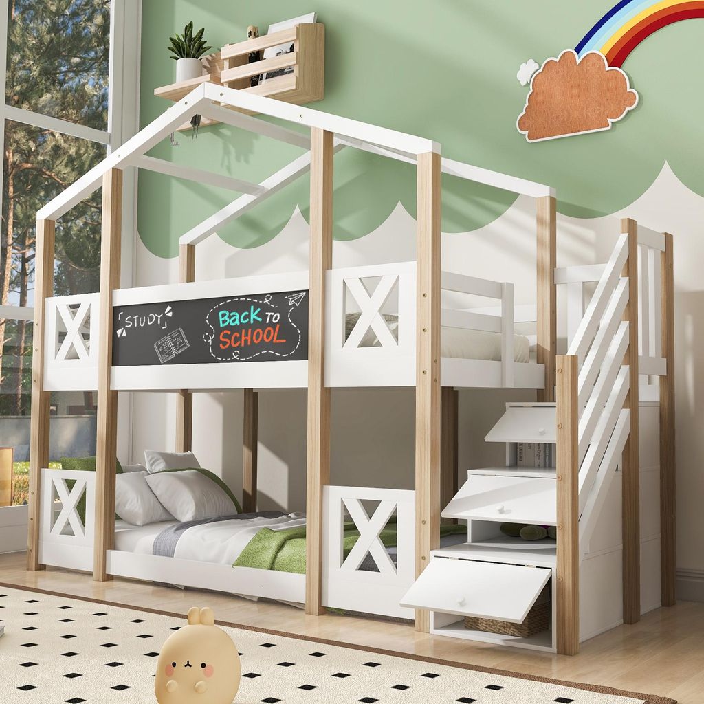 Flieks Letto a castello 90x200cm Letto per bambini con Immagine del prodotto 