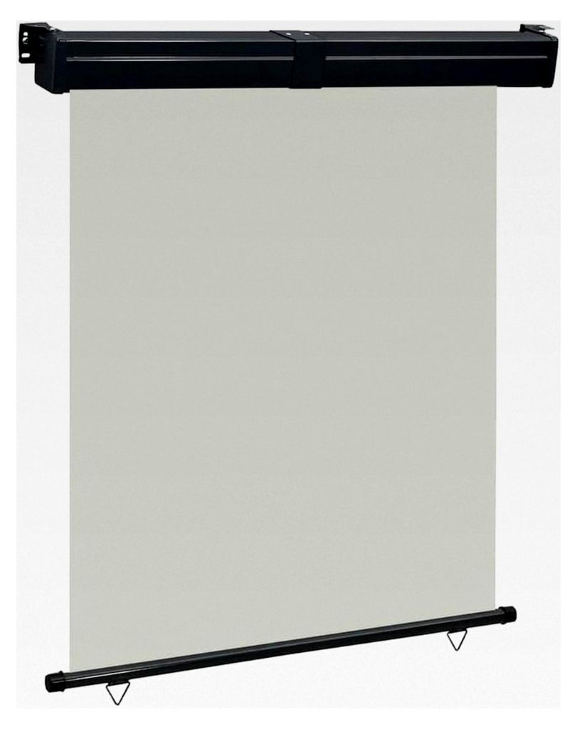 Seitenmarkise für den Balkon, senkrecht, Sonnenschutz, Sichtschutz, Windschutz, Außenrollo, Balkonrollo, 145x250cm, Grau