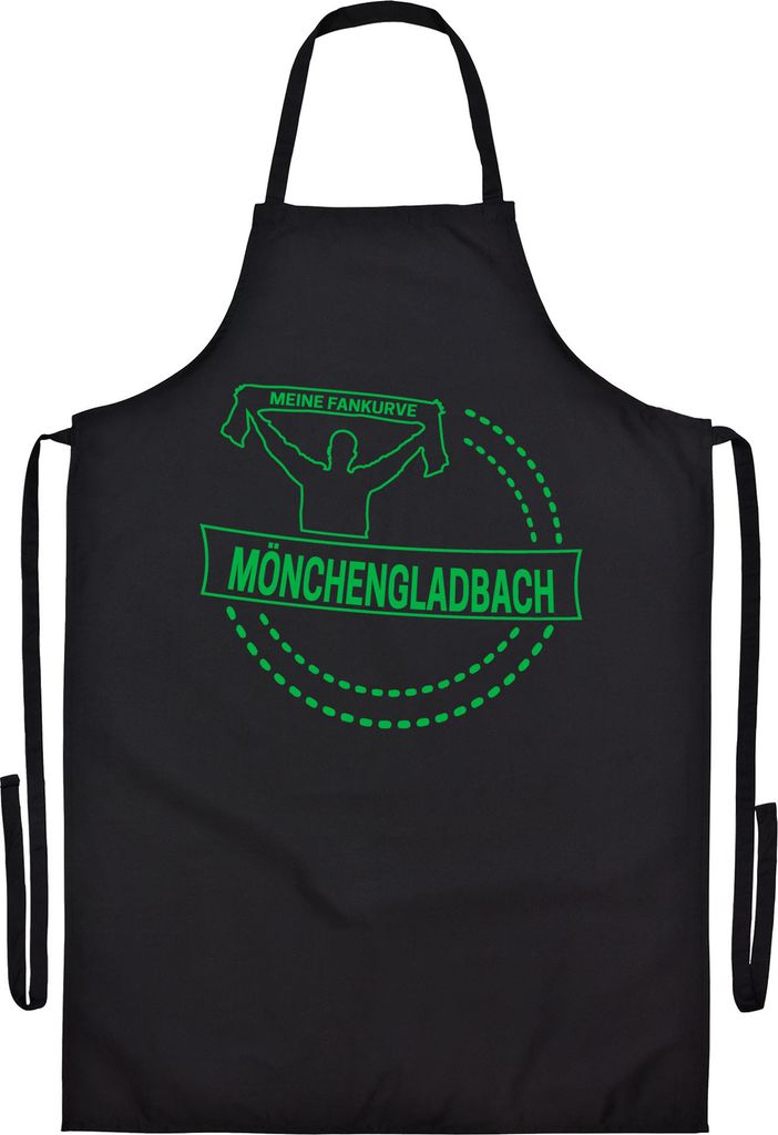 multifanshop Grillschürze - Mönchengladbach - Meine Fankurve, schwarz, Größe one size