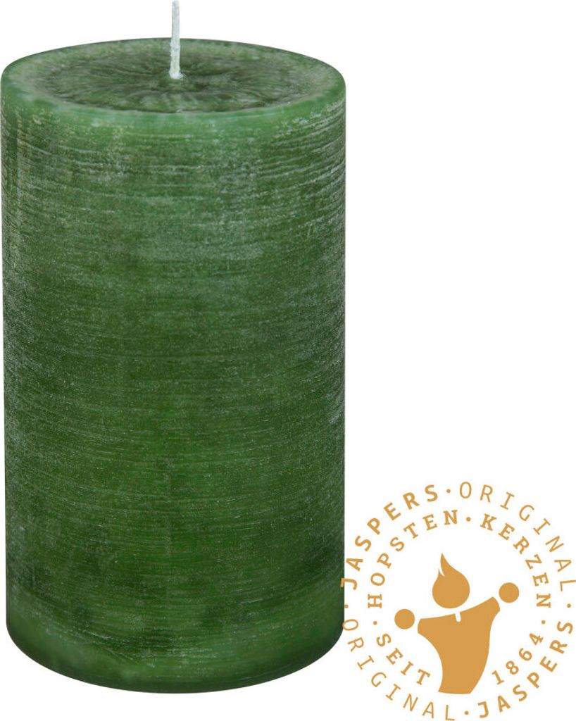 Rustik Kerzen, Nordische Reifkerzen, durchgefärbte Kerzen Efeu Ø 90 x 200 mm, 1 Stück