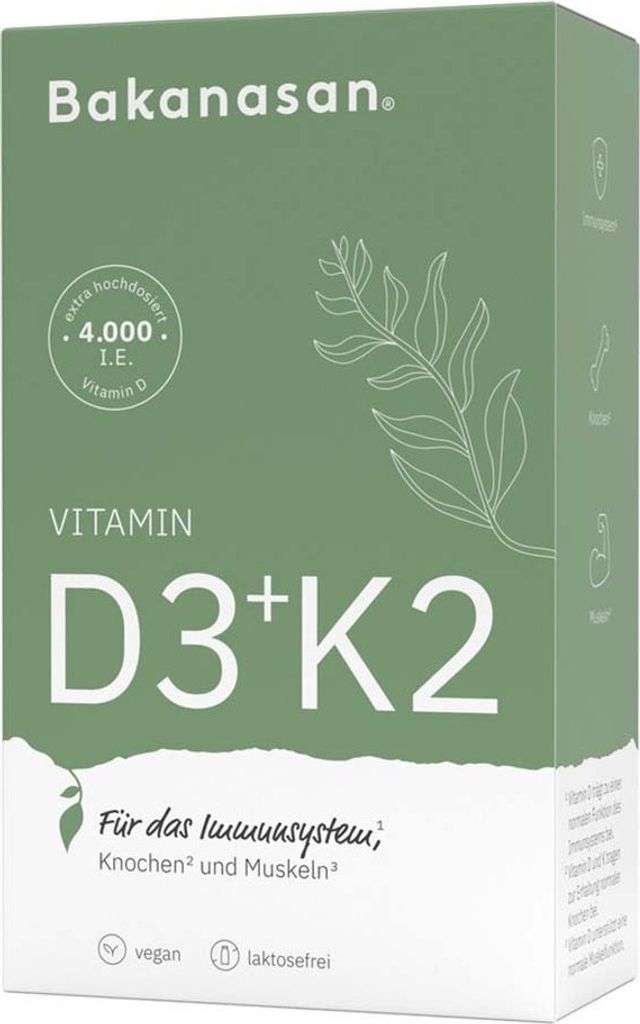 Bakanasan Vitamin D3+K2 Kapseln 60 St