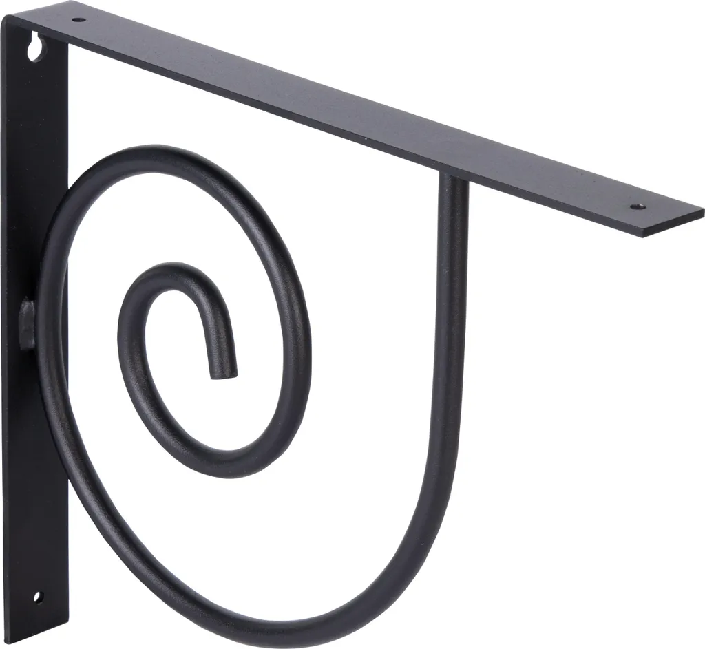 Support Vicky noir ultra résistant 250x305mm pour étagère lourde Alberts