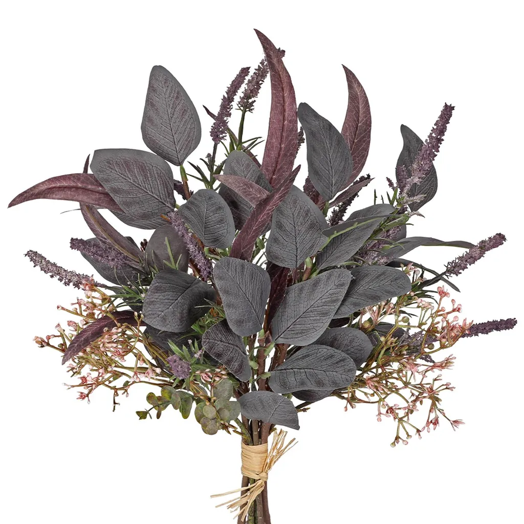 Bouquet d'Eucalyptus Artificiel de 48 cm - Fleur Artificielle Violette