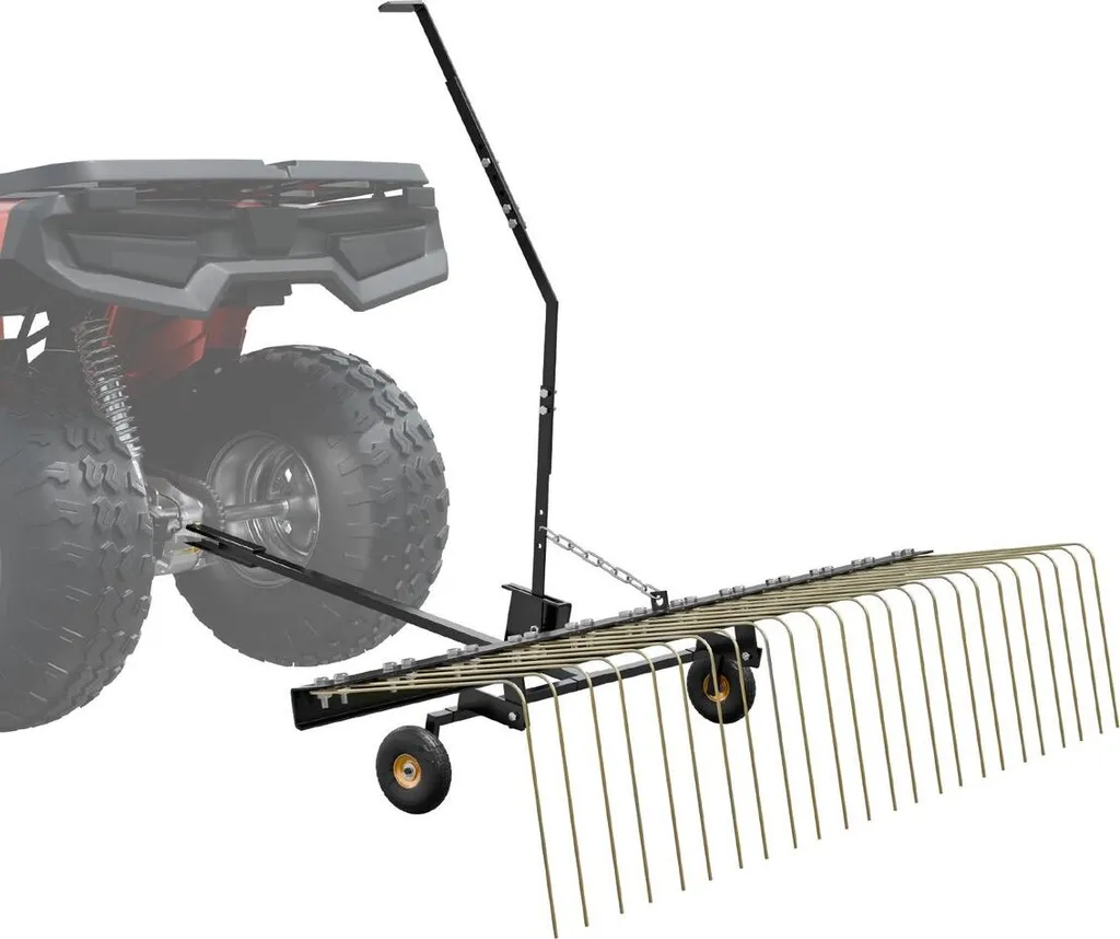 Aérateur de gazon tracté 150cm, outil de jardinage pour VTT et tracteur