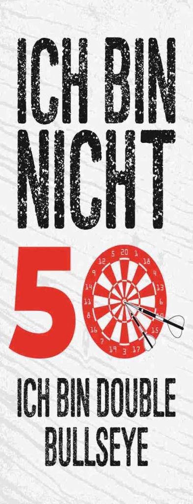 vianmo Holzschild 27x10 cm Dart bin nicht 50 Double Bullseye Sport Hobby