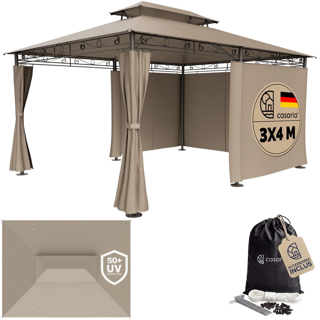 CASARIA Pavillon de jardin taupe Image du produit 