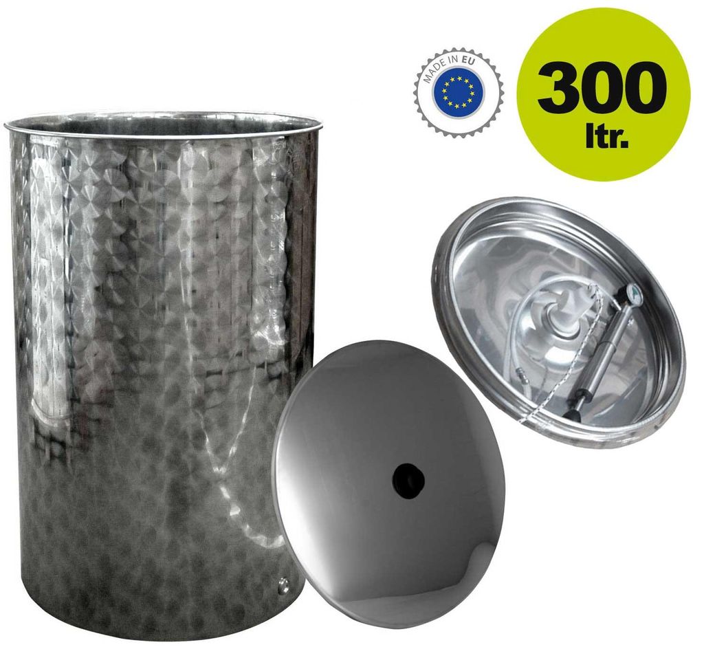 Immervolltank Weintank Lagertank Wassertank Edelstahltank Mosttank 300 Liter