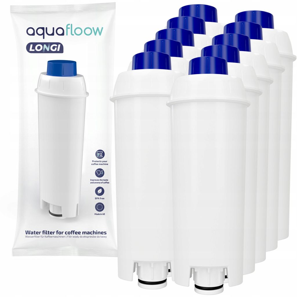 DeLonghi EcoDecalk Entkalker 500ml und 5 Wasserfilter kompatibel mit DLS  C002