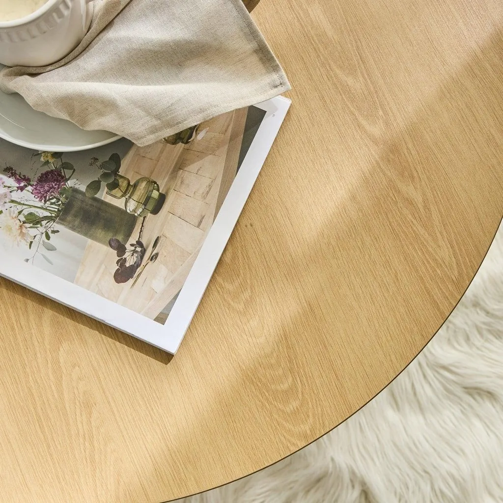 Table basse ronde bois ELIE : le meuble idéal pour un salon convivial