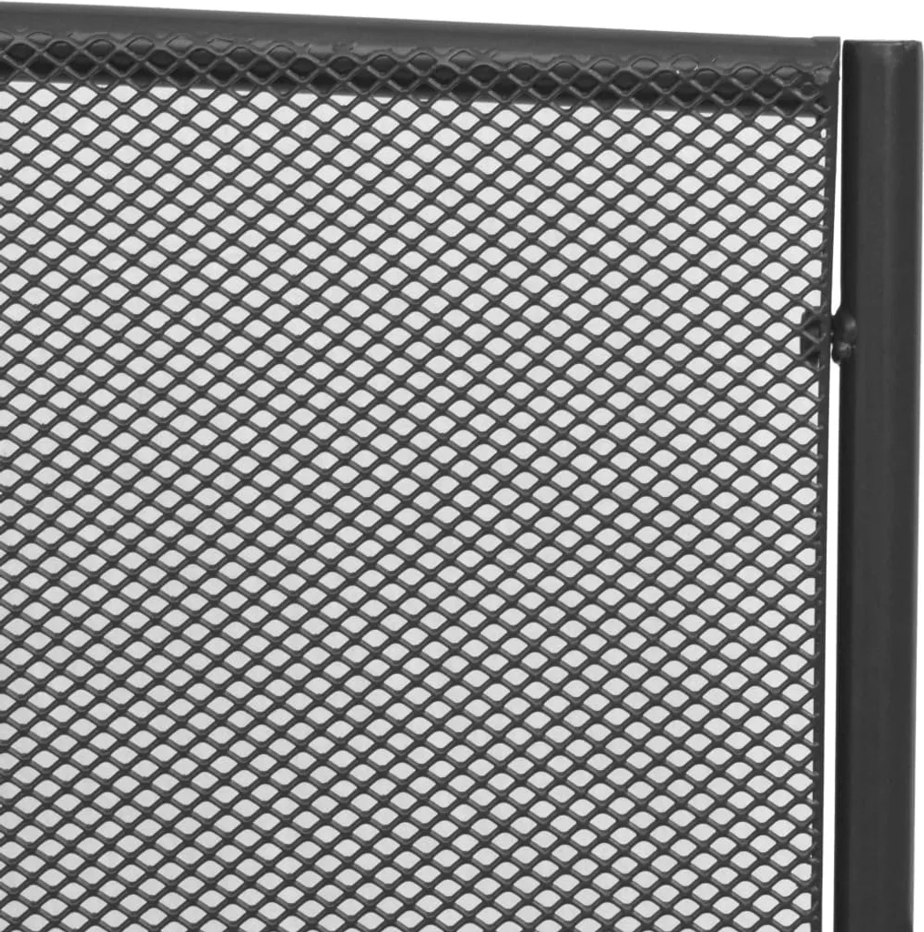Banc de parc anthracite 108 cm avec dossier maille acier résistant