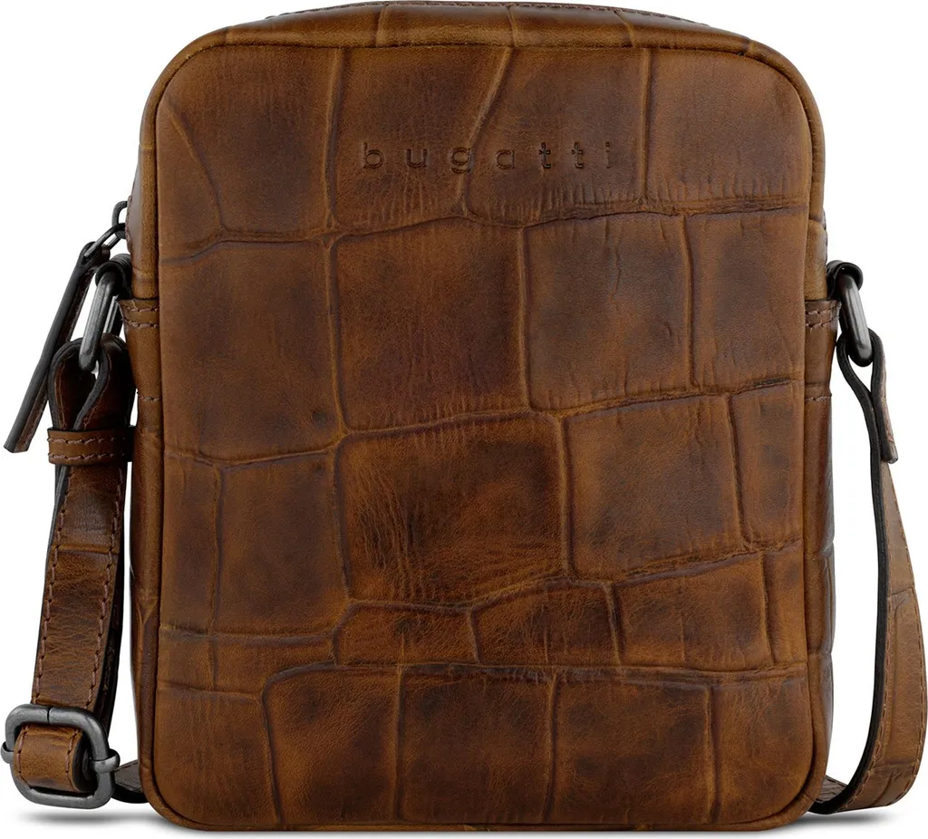 Bugatti sac à épaule cognac bandoulière cuir élégant pour homme