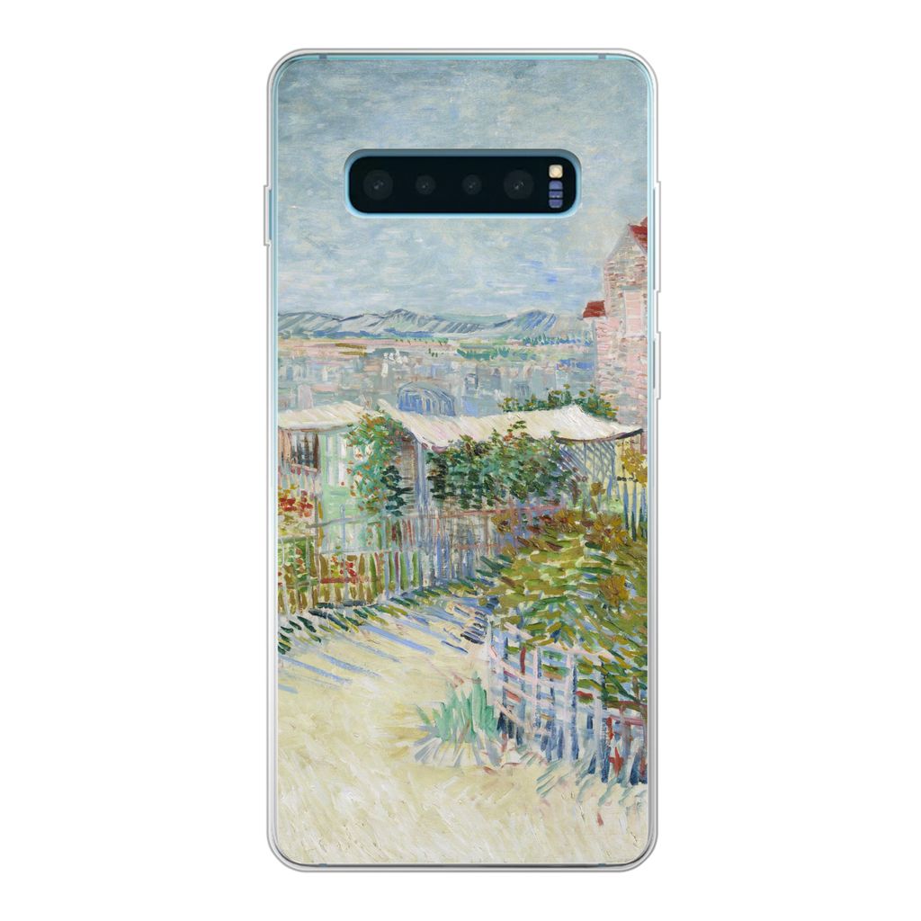 MuchoWow Handyhülle Schutzhülle Hülle für Samsung Galaxy S10 Lite Montmartre: hinter der Mühle von Galette - Vincent van Gogh Silikon Softca...