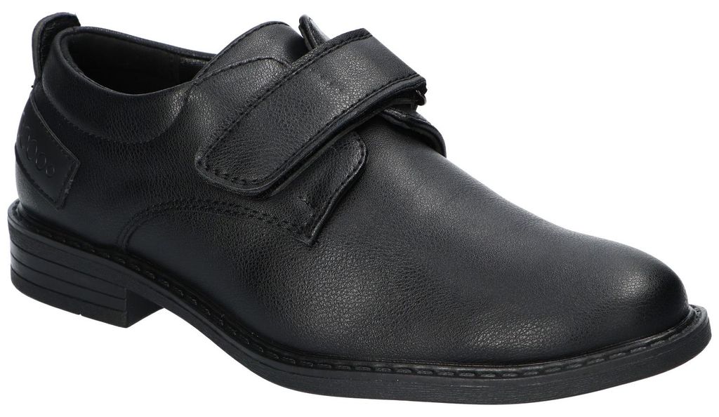 American Club KOM67, Jungen Halbschuhe Kommunionschuhe Klettverschluss elegant bequem, Schwarz 33