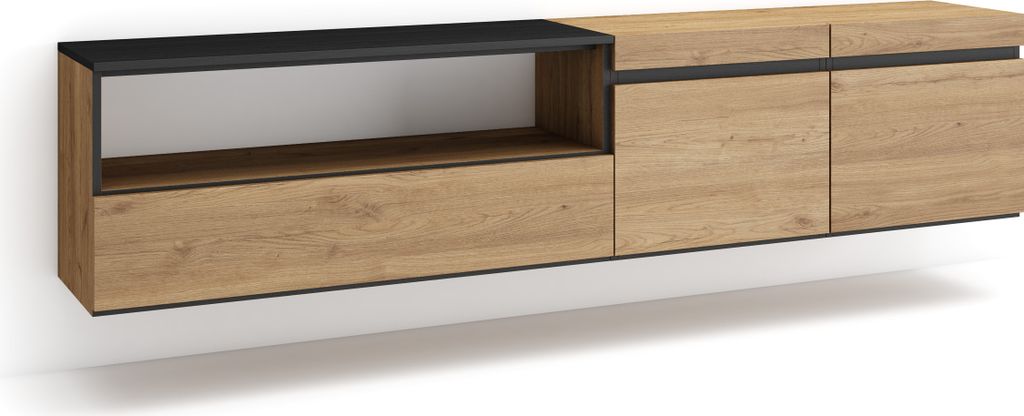 COZY Mobile TV Soggiorno, 200x35x45cm, Per TV fino a 80, da Immagine del prodotto 
