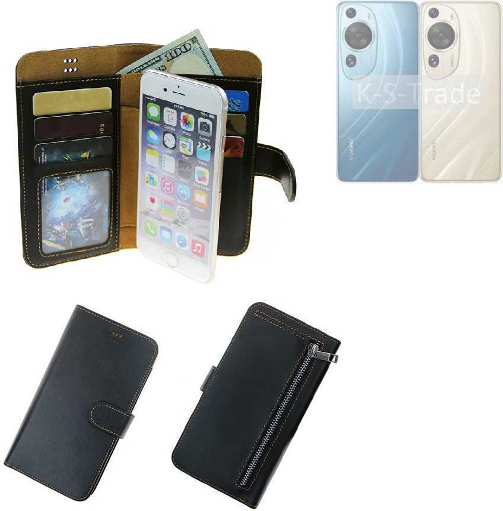 K-S-Trade Schutz Hülle kompatibel mit Huawei P60 Klapphülle Case Phone cover Slim Handytasche Handy Hülle schwarz aus Kunstleder (1 Stk)