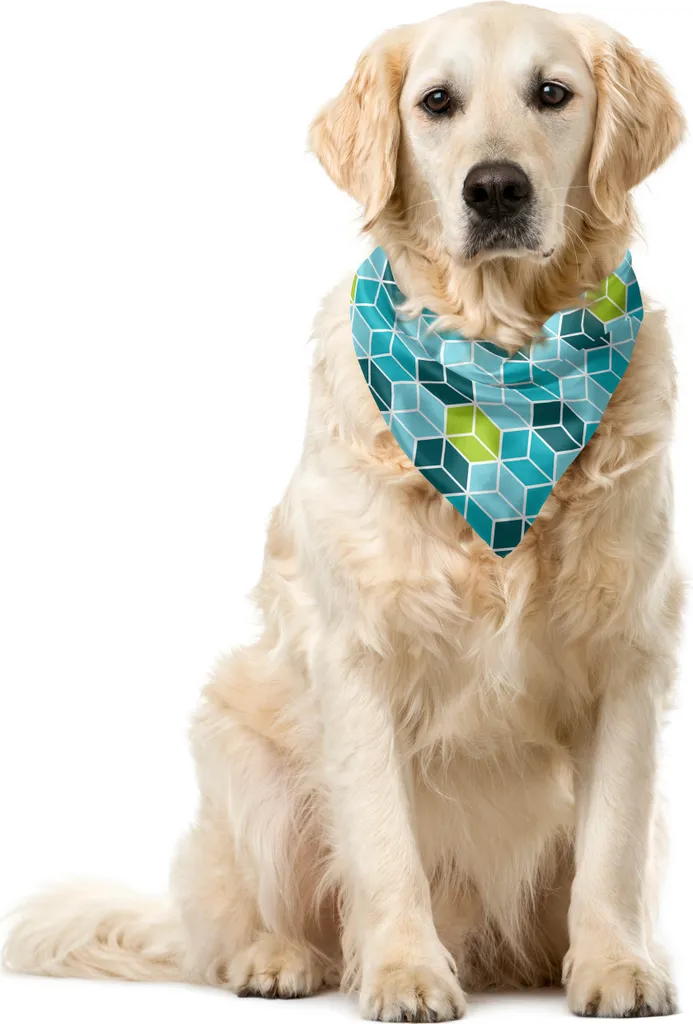 Bandana Gatto e Cane ABAKUHAUS Geometrica Blu - Design 55cm