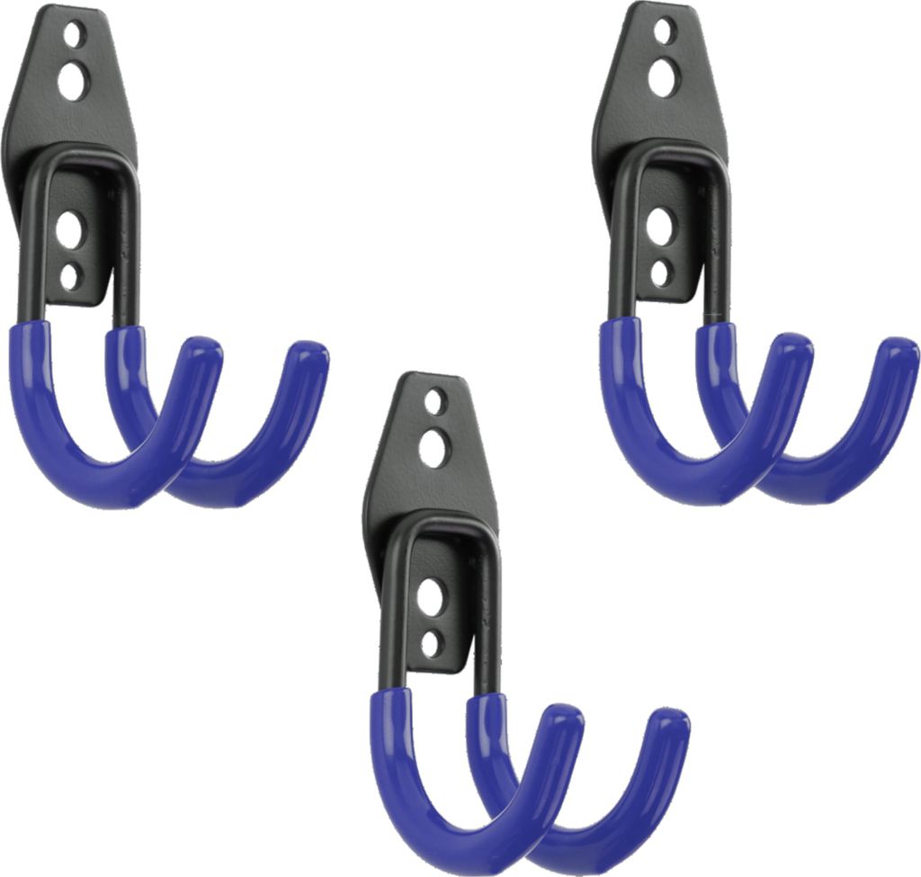 Set 3 Stck. Wandhaken von BOTLE, Werkzeughaken, für Elektrowerkzeuge, U-förmig 7cm, stabil mit PVC-Ummantelung, für Garage, Schuppen, Haken für...